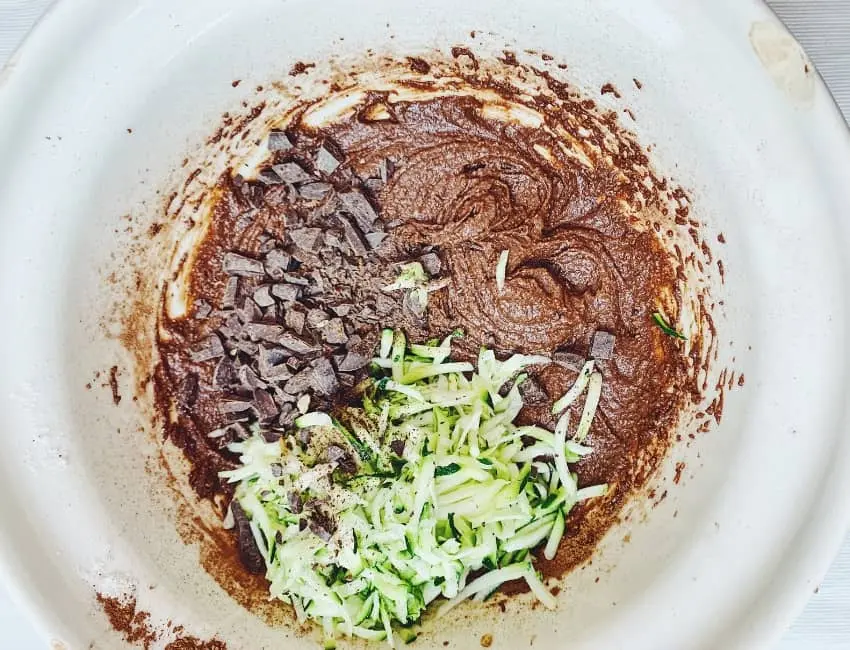 Bizcocho de calabacín con cacao