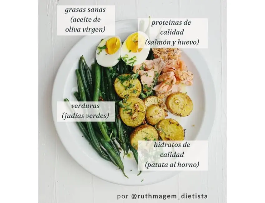 Ensalada de judías verdes con salmón